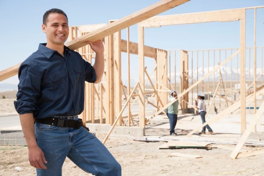 Proud builder starting a new home build