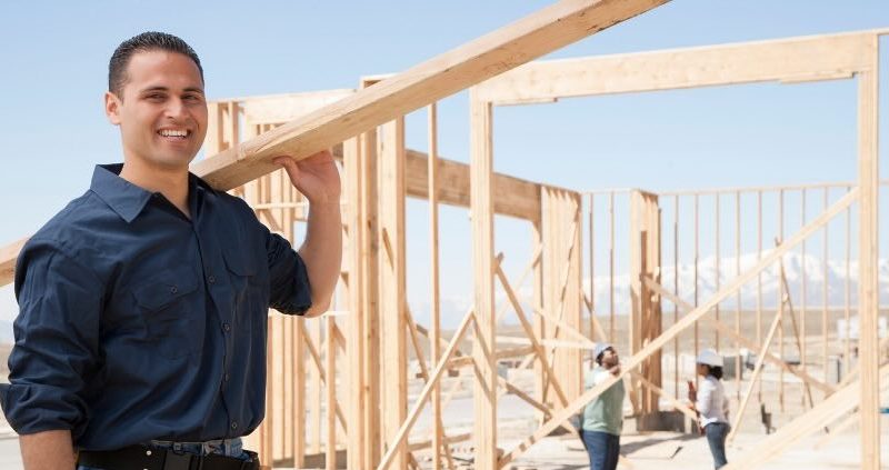 Proud builder starting a new home build