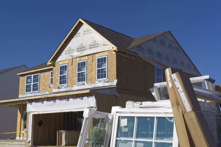 Home under construction.